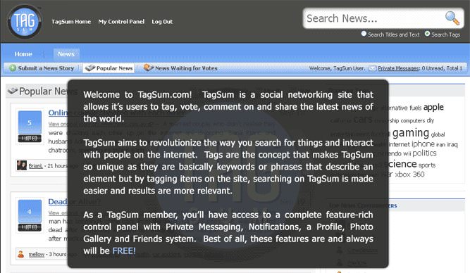 Social Networking - Tagsum