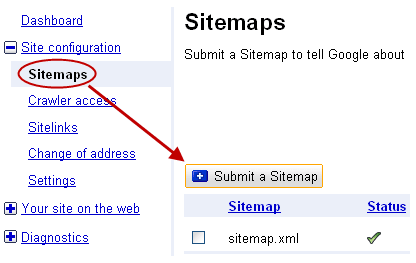 הוספת מפת אתר XML לגוגל