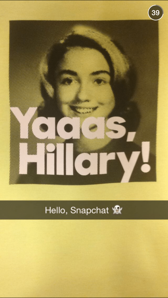 hillary clinton snapchat