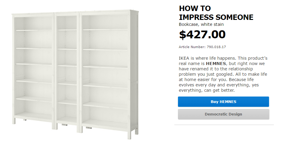 How to Impress Someone IKEA bookcase