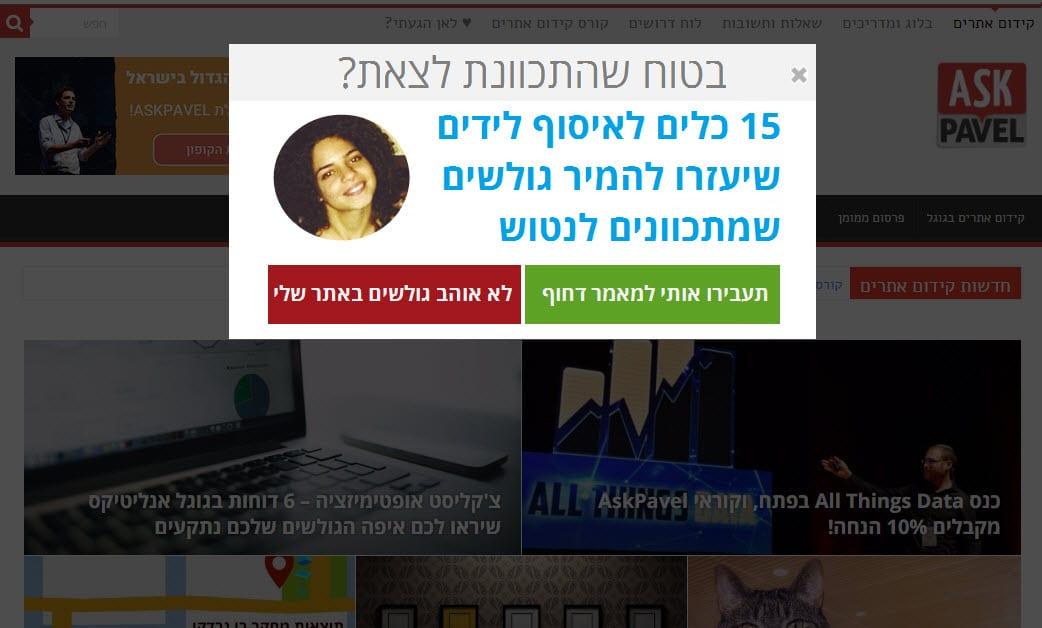 מערכות לאיסוף לידים ופופאפים