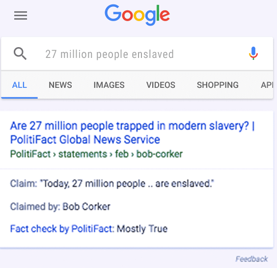 Google fact check PolitiFact
