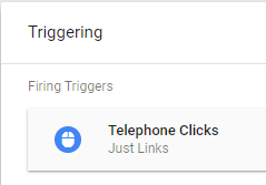 Telephone Clicks Trigger