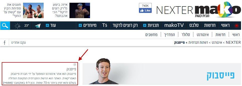 תיאור קצר לעמוד תגית