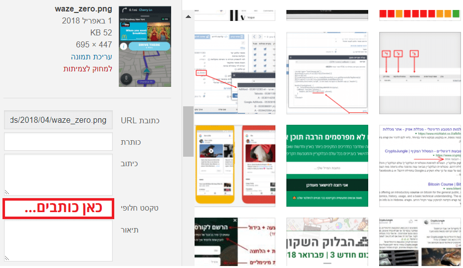 תגית ALT באתר וורדפרס