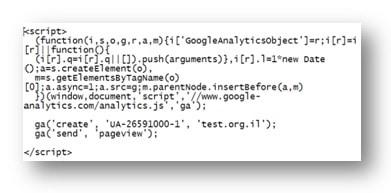 קוד Google analytics Universal