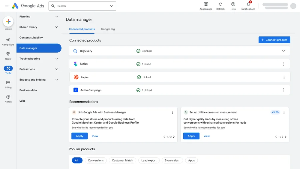 Google Ads Data Manager