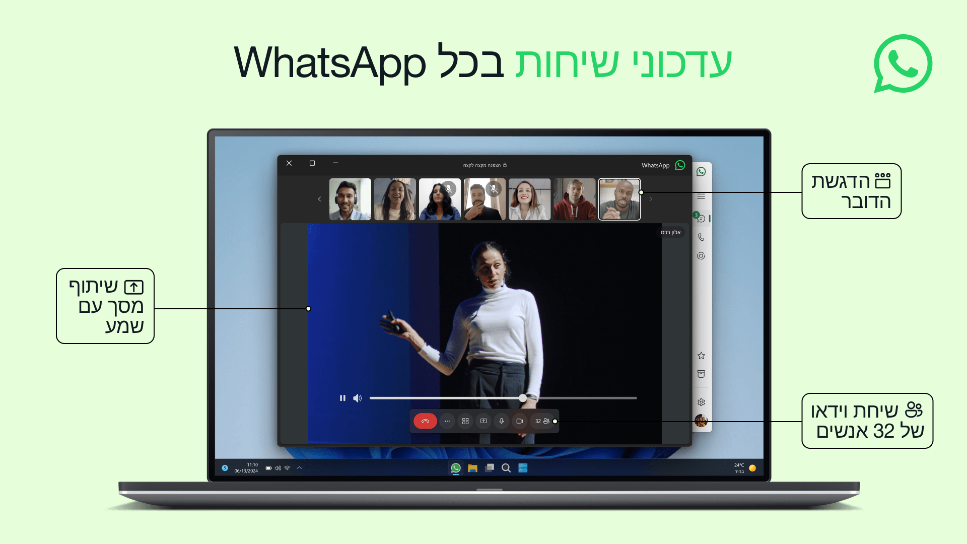 שיחות ווידאו בקהילות וואצאפ